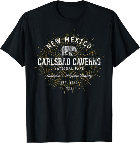 [100% Cotton]Carlsbad Caverns Retro Carlsbad Caverns National Park T-Shirt