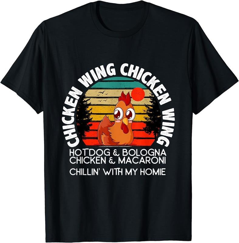 [100% Cotton]Chicken Wing Chicken Wing Hot Dog Bologna Macaroni T-Shirt Hoodie, Sweatshirt | PureTeeCo.com