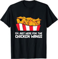 [100% Cotton]Chicken Wing Lover I'm Just Here For The Chicken Wings T-Shirt-Black Hoodie, Sweatshirt | PureTeeCo.com