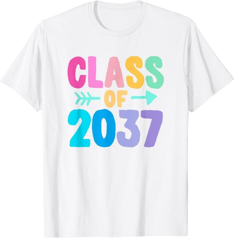 [100% Cotton]Class of 2037 Graduation Grow With Me T-Shirt Hoodie, Sweatshirt | PureTeeCo.com