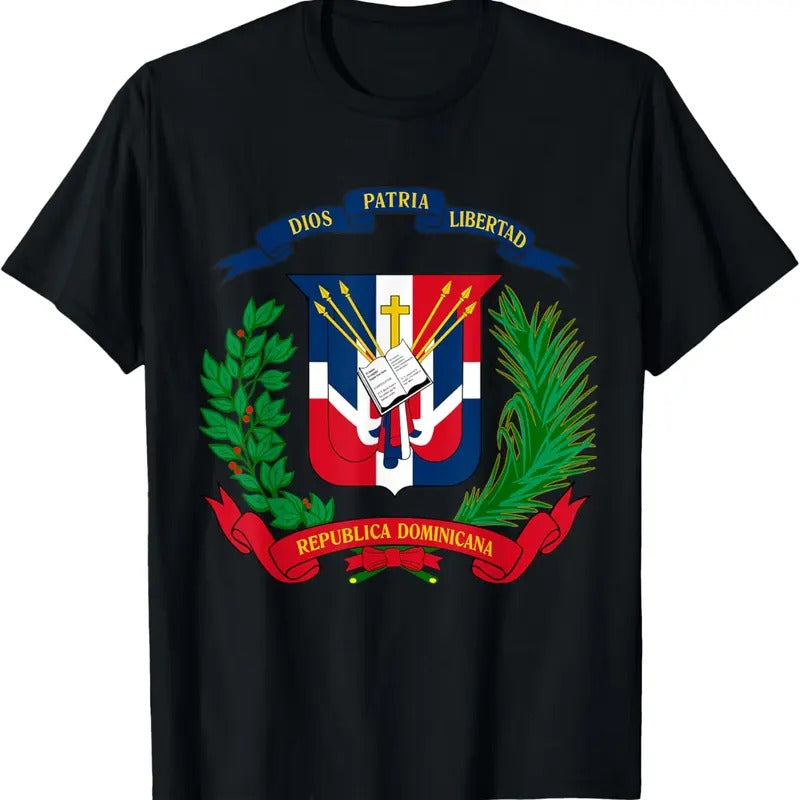 100% Cotton Coat of Arms Republica Dominicana Bandera Dominican Flag T-Shirt Hoodie, Sweatshirt | PureTeeCo.com