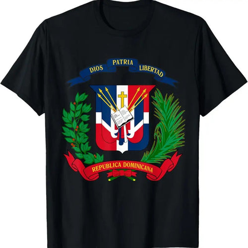 100% Cotton Coat of Arms Republica Dominicana Bandera Dominican Flag T-Shirt Hoodie, Sweatshirt | PureTeeCo.com