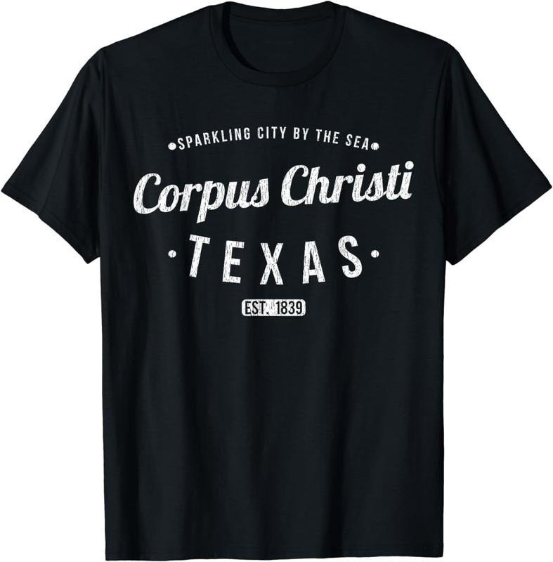 [100% Cotton]Corpus Christi Texas Retro Souvenir TX Corpus Christi T-Shirt