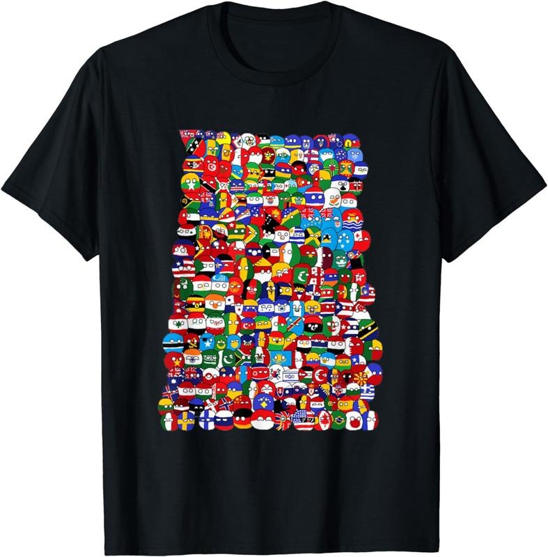 [100% Cotton]Countryballs world flags T-Shirt Hoodie, Sweatshirt | PureTeeCo.com