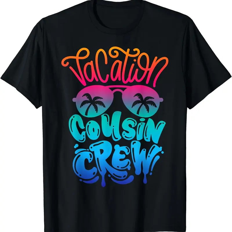 [100% Cotton]Cousin Crew Family Vacation Summer Vacation Beach Sunglasses T-Shirt Hoodie, Sweatshirt | PureTeeCo.com