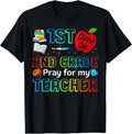 [100% Cotton]Cute 1st Day Of 2nd Grade Pray For My Teacher Back To School T-Shirt Hoodie, Sweatshirt | PureTeeCo.com