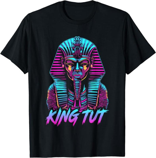 [100% Cotton]Egyptian Pharaoh Ancient Egypt King Tut Tutankhamun Retro T-Shirt