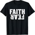 [100% Cotton]Faith Over Fear Women's Men's Christian Faith Over Fear T-Shirt Hoodie, Sweatshirt | PureTeeCo.com