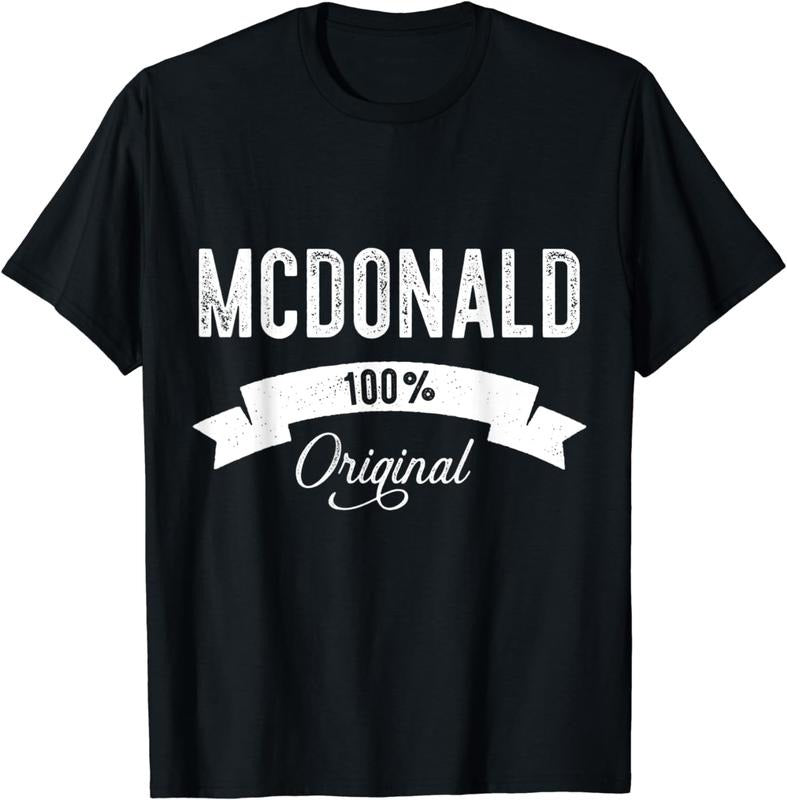 [100% Cotton]Family Surname McDonald Funny Reunion Last Name Tag T-Shirt Hoodie, Sweatshirt | PureTeeCo.com