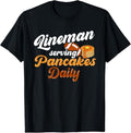 [100% Cotton]Football Offensive Football, Lineman Serving Pancakes Daily T-Shirt Hoodie, Sweatshirt | PureTeeCo.com