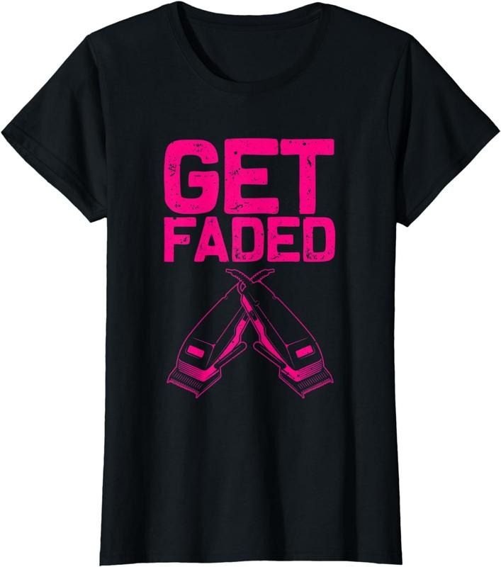 [100% Cotton]Funny Get Faded Barber Gift For Men Women Cool Hairstylist T-Shirt Hoodie, Sweatshirt | PureTeeCo.com