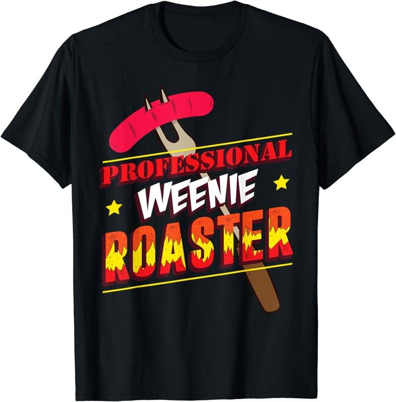 [100% Cotton]Funny Hotdog Grilling - Grill Master Weenie Roaster T-Shirt Hoodie, Sweatshirt | PureTeeCo.com