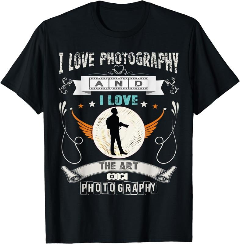 [100% Cotton]Funny Photography Camera T-Shirt . I love photography