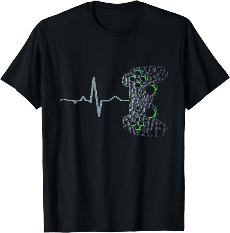 [100% Cotton]Gamer Heartbeat Video Games Gaming Boys Teens Funny Pc Gamer T-Shirt Hoodie, Sweatshirt | PureTeeCo.com