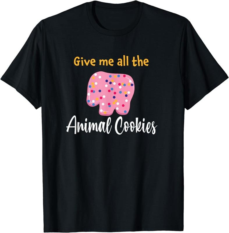 [100% Cotton]Give Me All The Animal Cookies Funny Frosted Food Crackers T-Shirt Hoodie, Sweatshirt | PureTeeCo.com