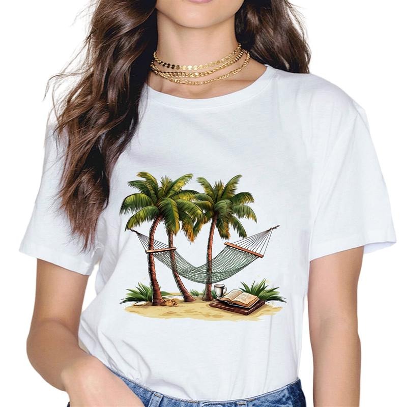 [100% Cotton]Hammock Between Palm Trees Palm and Book T-Shirt Hoodie, Sweatshirt | PureTeeCo.com