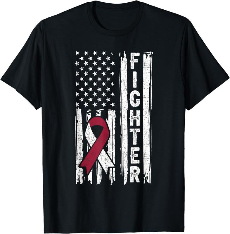 [100% Cotton]Head And Neck Cancer Patient Fighter Throat Oral Cancer Flag T-Shirt Hoodie, Sweatshirt | PureTeeCo.com