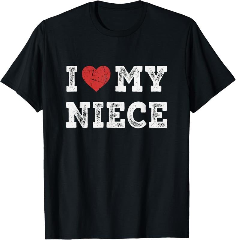 100% Cotton I Heart My Niece Funny T-Shirt Hoodie, Sweatshirt | PureTeeCo.com