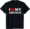 [100% Cotton]I Love My Abuelo, I Heart My Abuelo T-Shirt Hoodie, Sweatshirt | PureTeeCo.com