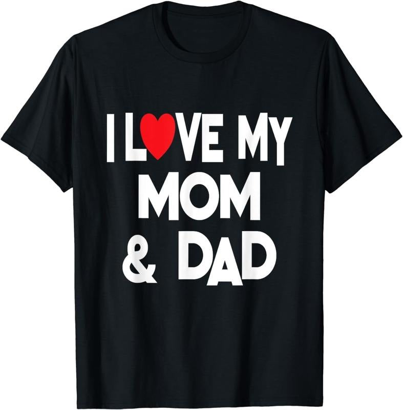 [100% Cotton]I Love My Mom & Dad - Celebrate Family Mother Father T-Shirt Hoodie, Sweatshirt | PureTeeCo.com