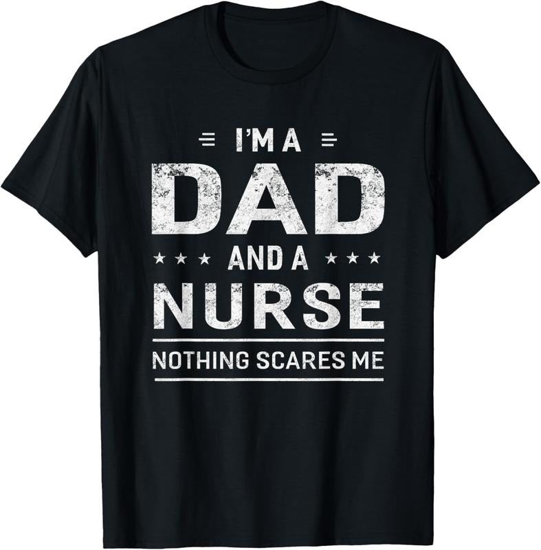 100% Cotton I'm A Dad And Nurse T-shirt For Men Father Funny Gift Hoodie, Sweatshirt | PureTeeCo.com