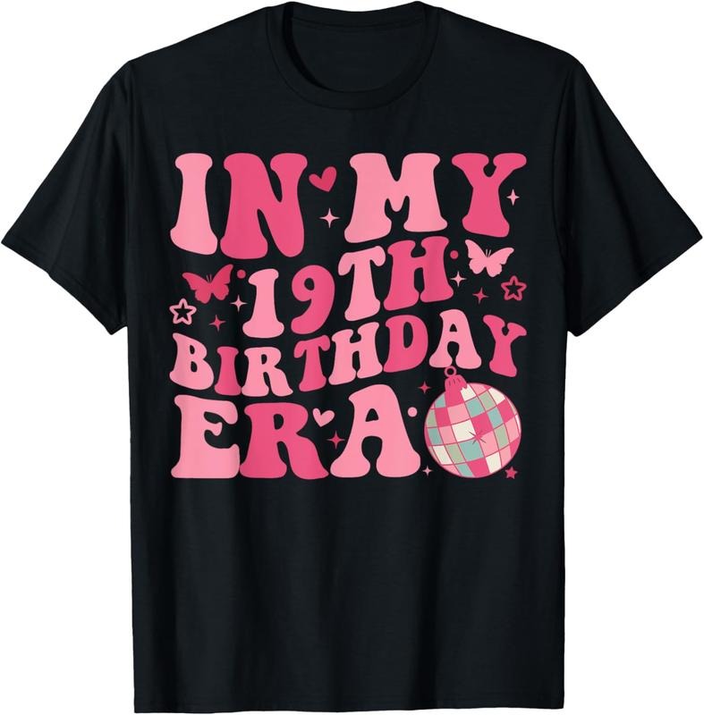 100% Cotton In My 19th Birthday Era Girl Nineteen 19 years Old Birthday T-Shirt Hoodie, Sweatshirt | PureTeeCo.com