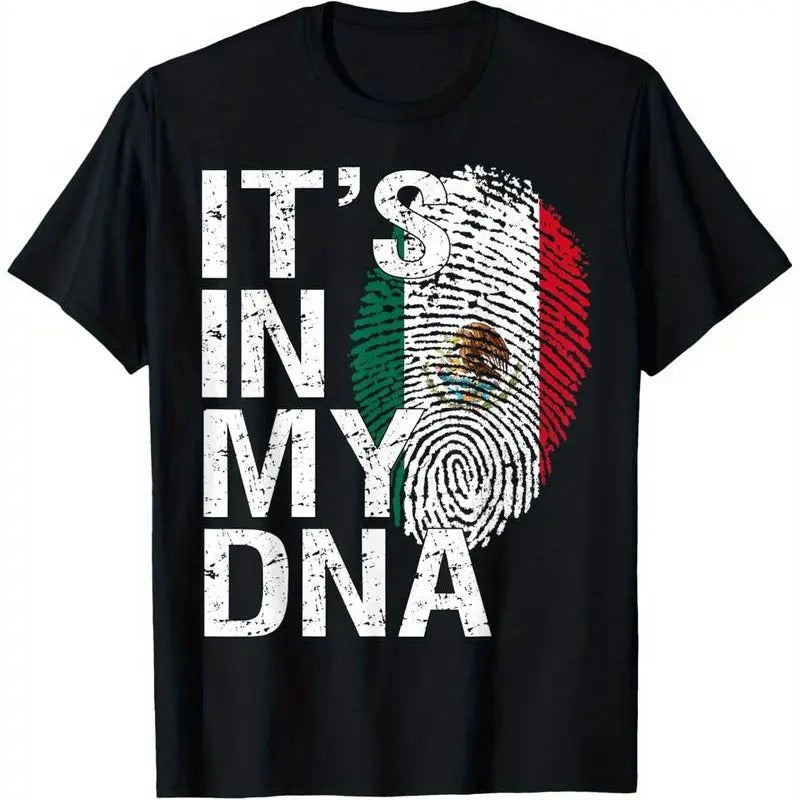 [100% Cotton]It's In My DNA Mexican Patriot Proud Hispanic Mexico Flag T-Shirt - 100% Hoodie, Sweatshirt | PureTeeCo.com