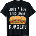 [100% Cotton]Just A Boy Who Loves Burgers I Cheeseburger I Burger T-Shirt Hoodie, Sweatshirt | PureTeeCo.com