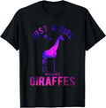 [100% Cotton]Just A Girl Who Loves Giraffes Lover Giraffe Girl T-Shirt Hoodie, Sweatshirt | PureTeeCo.com