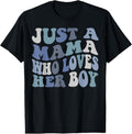 100% Cotton Just A mama who loves her boy Mother's Day T-Shirt Hoodie, Sweatshirt | PureTeeCo.com