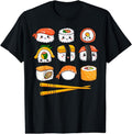 [100% Cotton]Kawaii Graphic Japanese Food Anime Manga Otaku Happy Sushi T-Shirt Hoodie, Sweatshirt | PureTeeCo.com