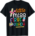 [100% Cotton]Kids Little Miss First Grade Shirt Back To School 1st Grader T-Shirt Hoodie, Sweatshirt | PureTeeCo.com