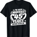 [100% Cotton]Married 45 Years - Married Couple - 45th Wedding Anniversary T-Shirt Hoodie, Sweatshirt | PureTeeCo.com