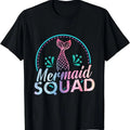 [100% Cotton]Mermaid Birthday Squad Party Womens Girls Mens T-Shirt Hoodie, Sweatshirt | PureTeeCo.com