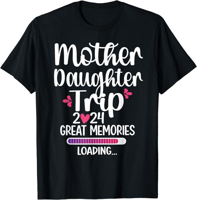 [100% Cotton]Mother Daughter Trip 2024 Great Memories Vacation Travel T-Shirt Hoodie, Sweatshirt | PureTeeCo.com