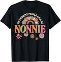[100% Cotton]My Favorite People Call Me Nonnie Funny Retro Floral T-Shirt Hoodie, Sweatshirt | PureTeeCo.com