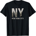 100% Cotton NYC Tshirt Skylines New York City That Never Sleeps Gift Tee T-Shirt Hoodie, Sweatshirt | PureTeeCo.com