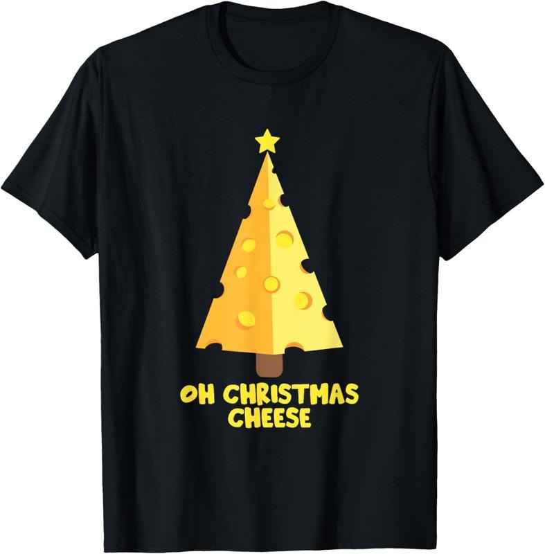 100% Cotton Oh Christmas Cheese Funny Cheese Lovers Gift T-Shirt Hoodie, Sweatshirt | PureTeeCo.com