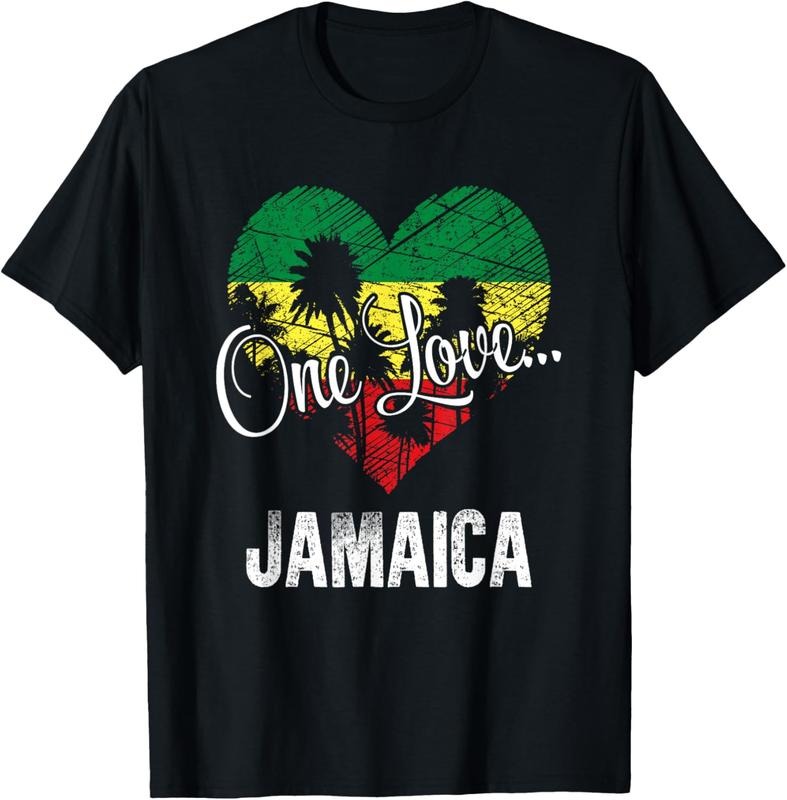 100% Cotton One Love Jamaica! Caribbean Vacation T-Shirt T-Shirt Hoodie, Sweatshirt | PureTeeCo.com