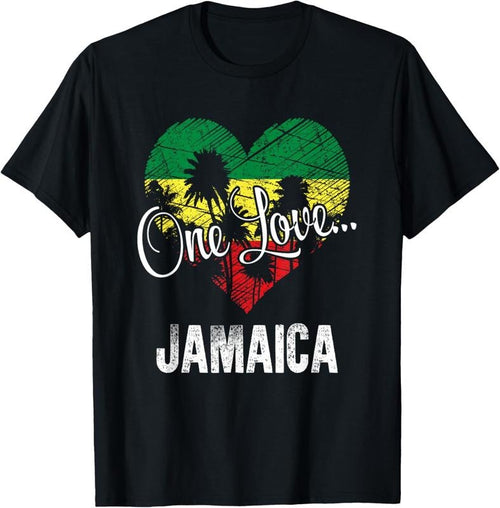 100% Cotton One Love Jamaica! Caribbean Vacation T-Shirt T-Shirt Hoodie, Sweatshirt | PureTeeCo.com