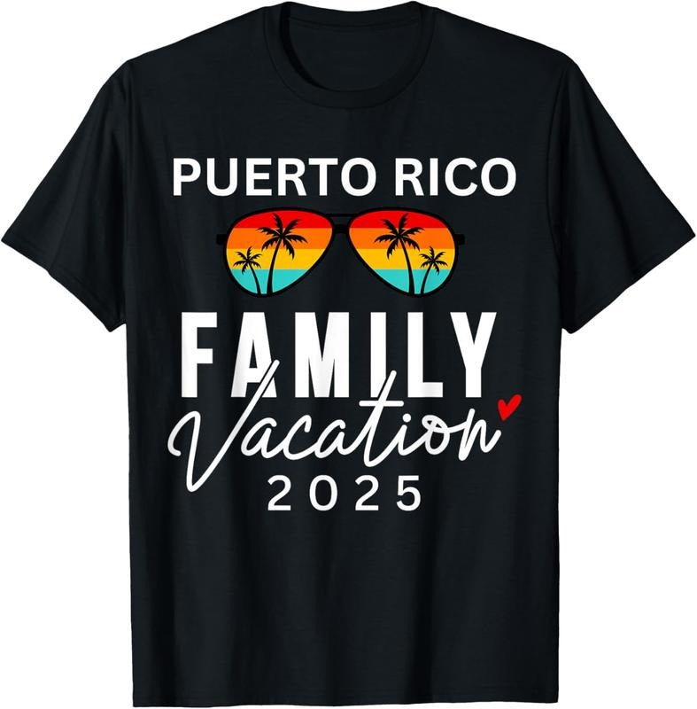 100% Cotton Puerto Rico Family Vacation 2025 Beach Summer Trip Matching T-Shirt Hoodie, Sweatshirt | PureTeeCo.com