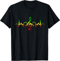 100% Cotton Reggae Music Heartbeat T-Shirt - Jamaica Rasta Tee Gift T-Shirt Hoodie, Sweatshirt | PureTeeCo.com