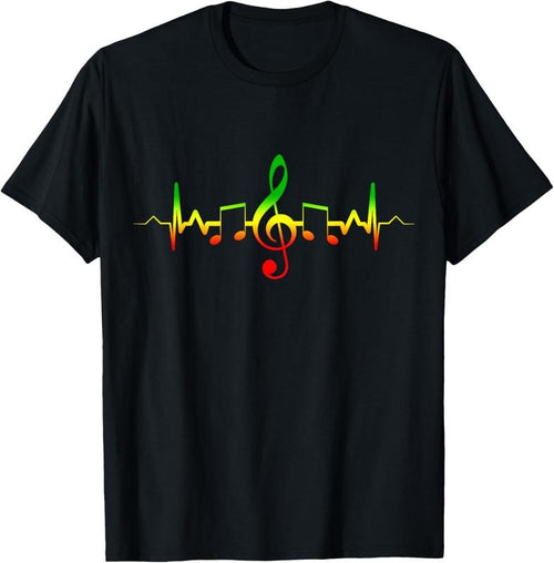 100% Cotton Reggae Music Heartbeat T-Shirt - Jamaica Rasta Tee Gift T-Shirt Hoodie, Sweatshirt | PureTeeCo.com