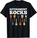 100% Cotton Retirement Rocks Guitar Player Funny Guitarist Humor Outfit T-Shirt Hoodie, Sweatshirt | PureTeeCo.com