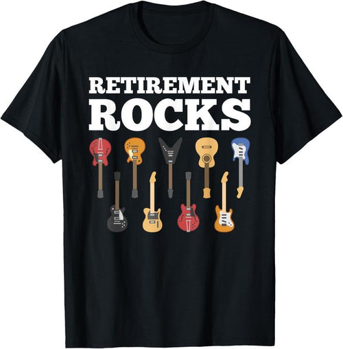 100% Cotton Retirement Rocks Guitar Player Funny Guitarist Humor Outfit T-Shirt Hoodie, Sweatshirt | PureTeeCo.com