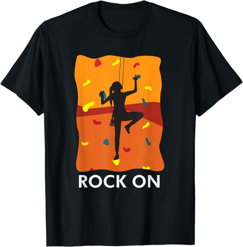 [100% Cotton]Rock On Girl Wall climbing Belaying Bouldering Pride T-Shirt Hoodie, Sweatshirt | PureTeeCo.com