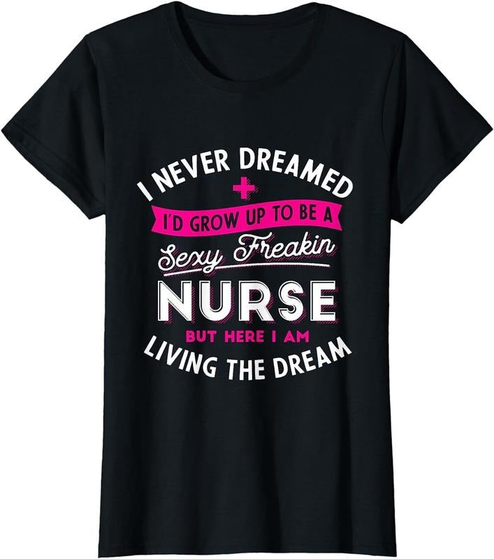 [100% Cotton]Sey Nurse - Funny Nursing & RN Graduation Gifts T-Shirt Hoodie, Sweatshirt | PureTeeCo.com