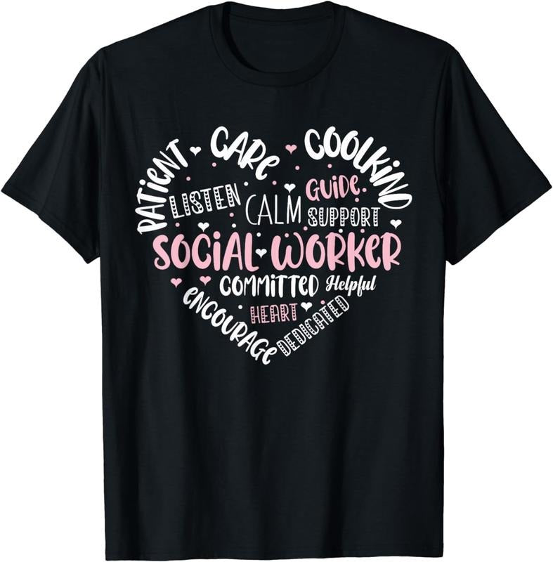 [100% Cotton]Social Worker Social Work Caseworker Public Work Love T-Shirt Hoodie, Sweatshirt | PureTeeCo.com