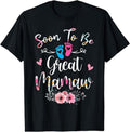 [100% Cotton]Soon To Be Great Mamaw Flower T-Shirt Hoodie, Sweatshirt | PureTeeCo.com
