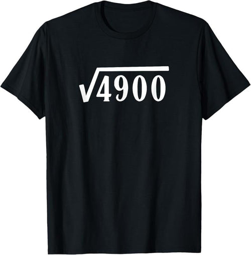100% Cotton Square Root 70 Year Old Gift Funny Teacher 70th Birthday T-Shirt Hoodie, Sweatshirt | PureTeeCo.com